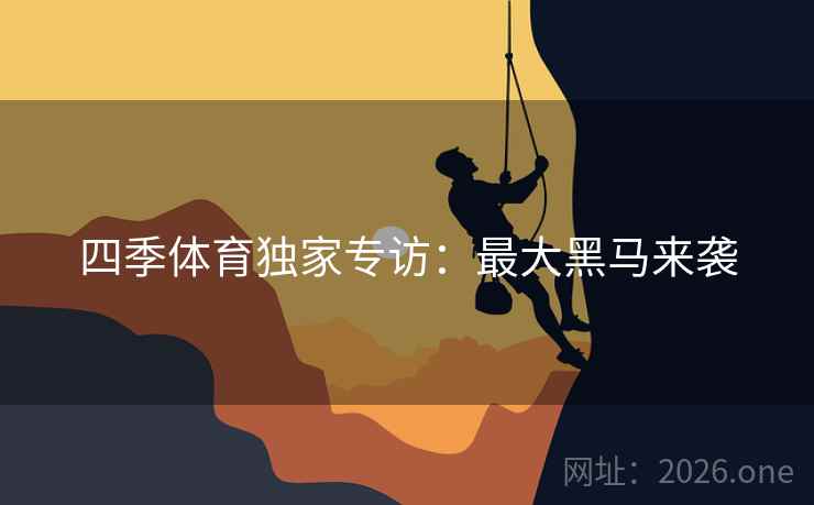 四季体育独家专访:最大黑马来袭 四季体育独家专访:最大黑马来袭