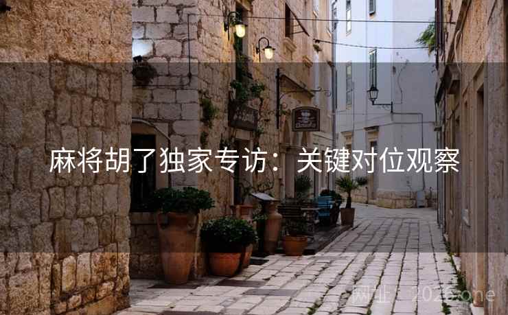 麻将胡了独家专访:关键对位观察 麻将胡了独家专访:关键对位观察